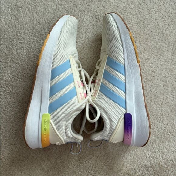 Women’s Adidas Colorful Accented Athletic Sneakers Sz 8 - Picture 4 of 6